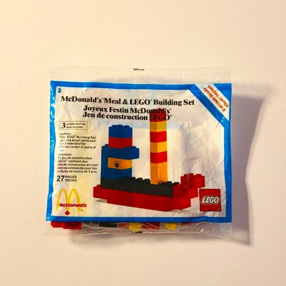 Vintage 80s LEGO Building Sets Happy Meal Bonus - Boat